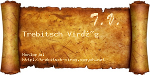 Trebitsch Virág névjegykártya